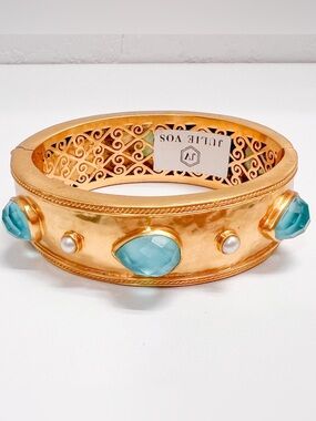 Julie Vos Cassis Statement Bracelet Bahama Blue